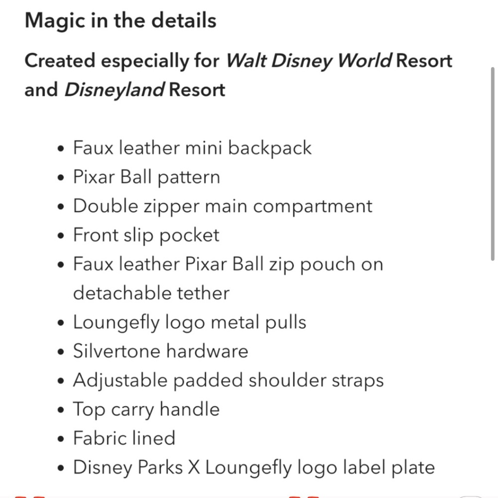 Disney Parks Pixar Ball Mini Loungefly Backpack And Attached Coin Purse View 6